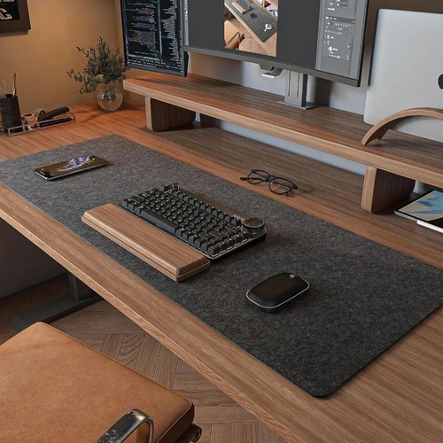 Large felt mouse pad - mouse, desk